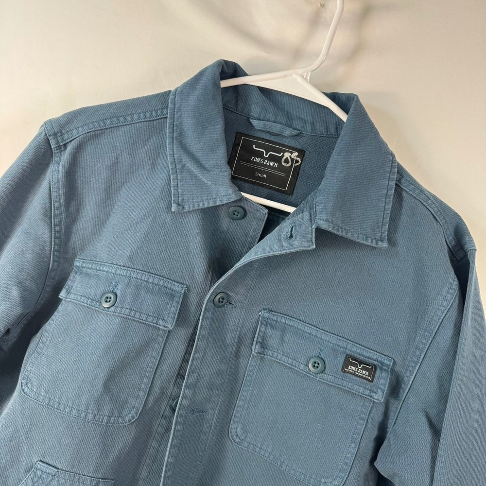 Kimes Ranch Mens Blue Cotton Chore Jacket Western Utility Coat Small NEW